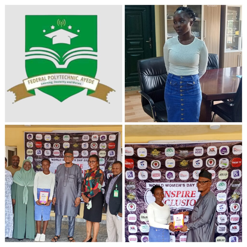 Fed. Poly. Ayede outstanding student receives honour from Yaba Tech, Women’s World